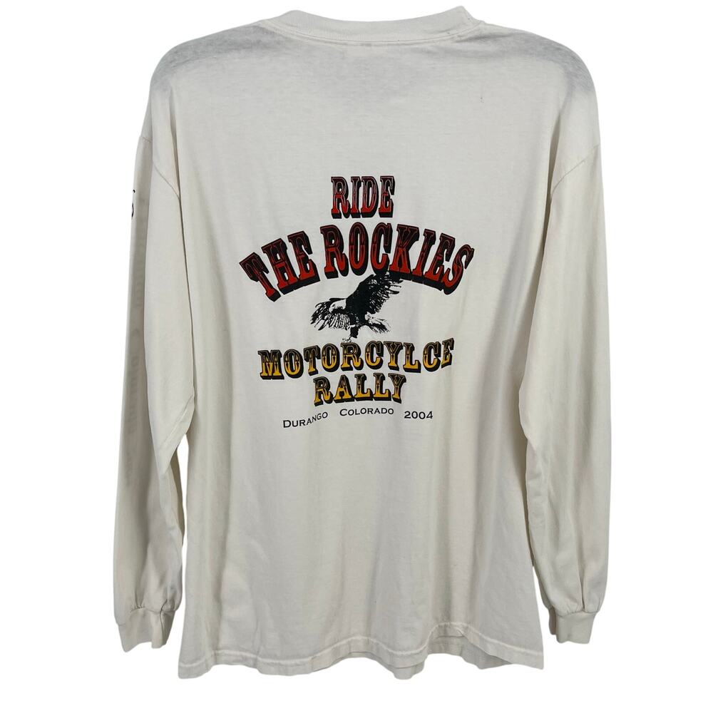 Vintage Ride The Rockies Motorcycle Rally Durango Colorado Shirt Sz L Biker